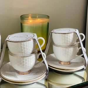 ❗️NEW Ciroa honeycomb 4 espresso cups & saucers❗️